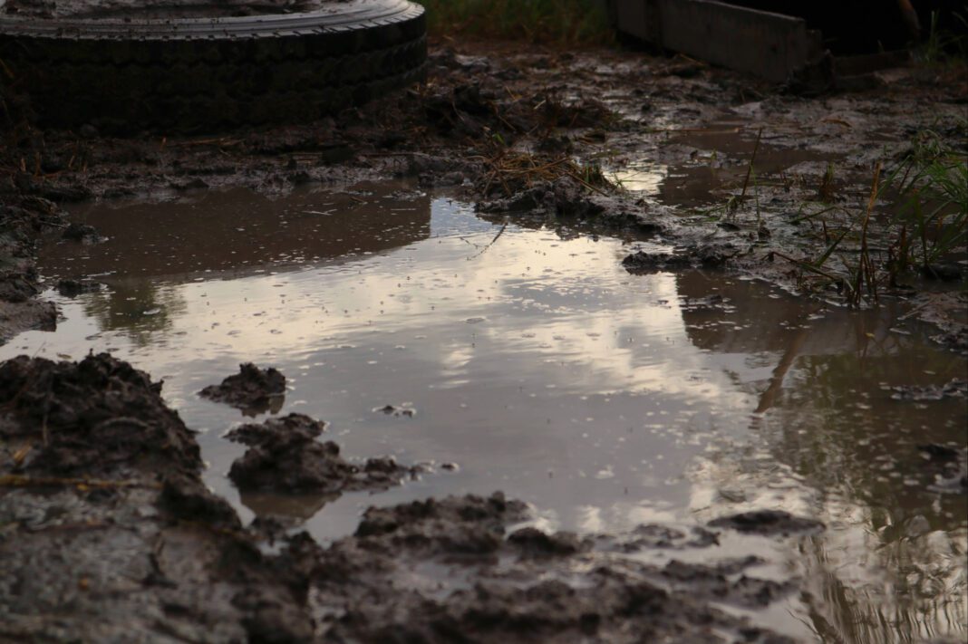Mudslides occur after heavy rainfall post-wildfires Aftermath of mudslide due to rainfall after wildfire