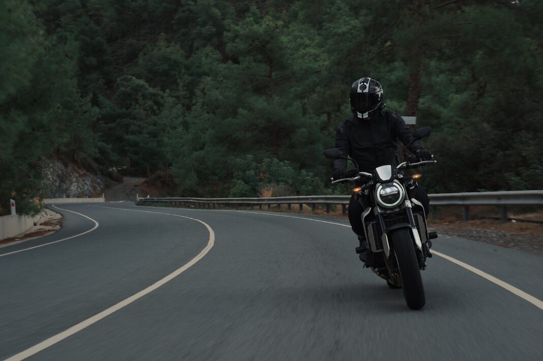 motorcycle-accident motorcyclist driving on highway