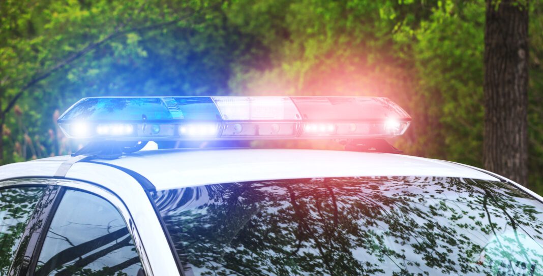 police police arrive to scene of catastrophic accident