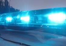 ambulance arrives to scene of motorcycle crash