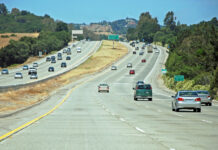 freeway exit depicted