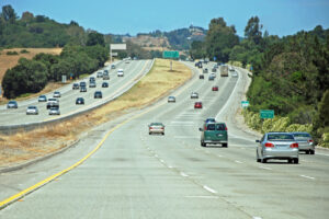 freeway exit depicted